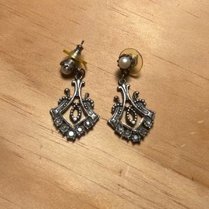 Silver antique earrings